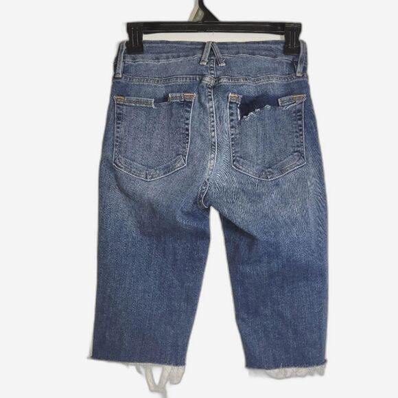 Good American Maternity Good Legs Bermuda Jean Shorts 0 25 - Picture 3 of 8